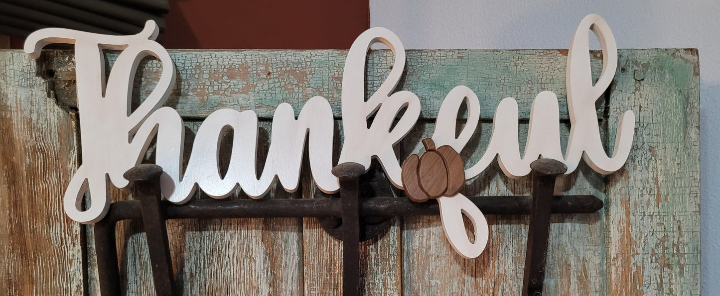 Thankful Finished Word Cut-outs