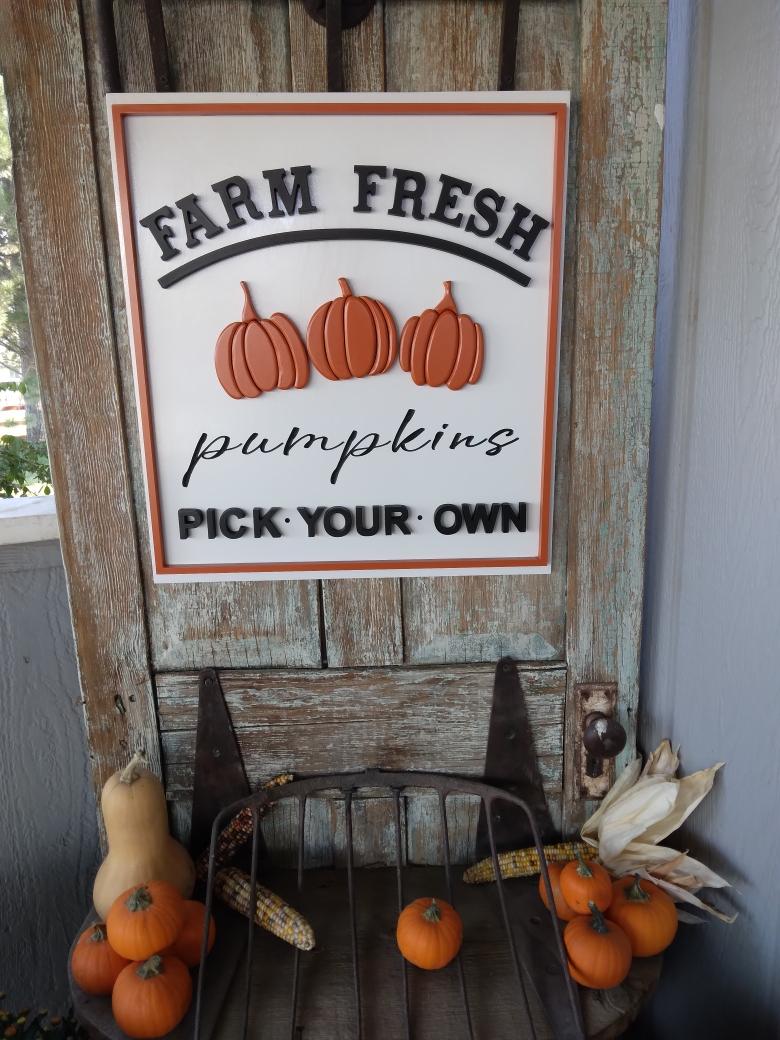 Fall Farm Fresh Pumpkin Sign