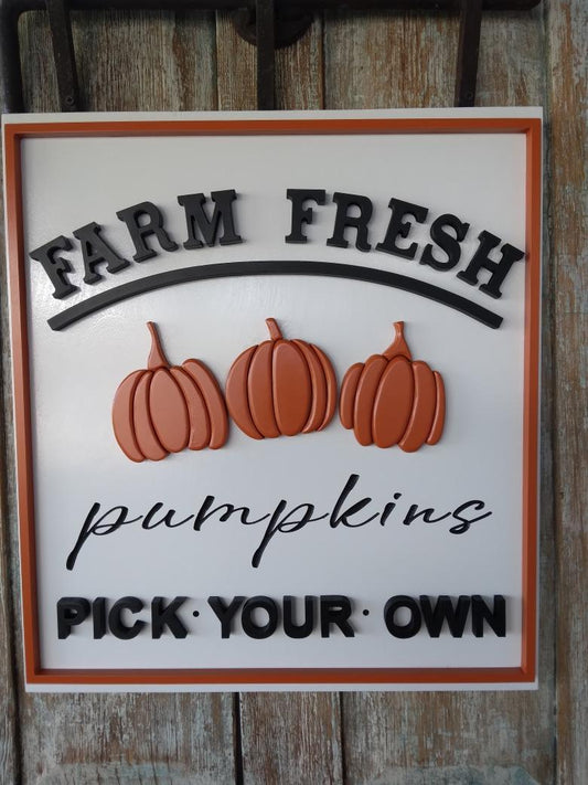 Fall Farm Fresh Pumpkin Sign